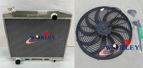 3Row Aluminum Radiator+Fan For 1957-1959 Ford Fairlane Ranchero Edsel ...