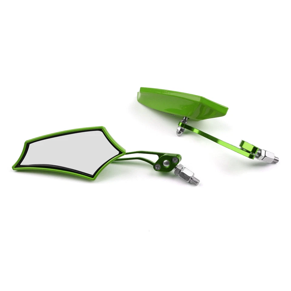 Espejos retrovisores para motocicletas Chopper Cruiser Street Dirt Bike 8 mm 10 mm verde #3 Foto 4 de 4