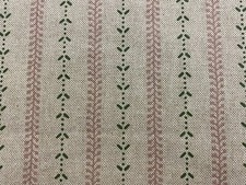 Grimaldi Regency Stripe LINEN PINK GREEN Curtain Craft Fabric