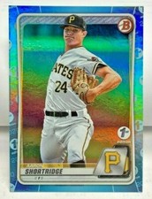 Aaron Shortridge 2020 Bowman Draft 1st Edition SKY BLUE Foil #BD-101 SP  PIRATES