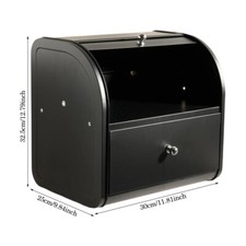 2 Tier Extra Large Bread Box Roll Top Bin Storage Loaf Kitchen Counter Organiser