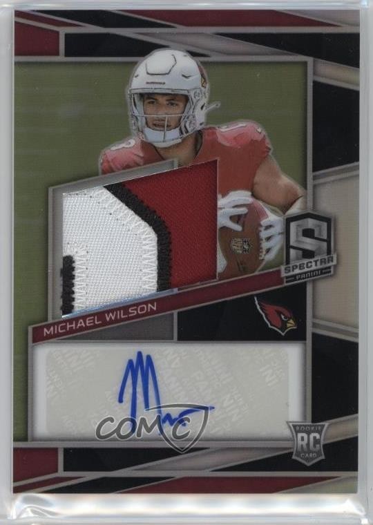 2023 Panini Spectra 65/99 Michael Wilson #227 RPA Rookie Patch Auto RC