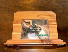 Wooden Small Pet Cremation Urn With Photo Frame Front