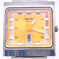 Vintage 1996 SEIKO ALBA AKA V733-5A40 Quartz Orange 34mm Men's Watch