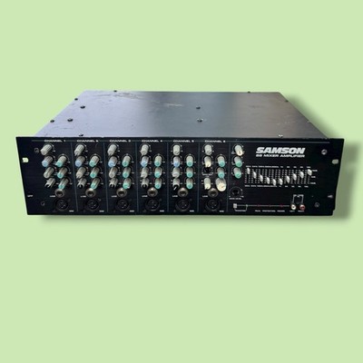   Samson S6 6-Channel Rack Mount Mixer Amplifier *TESTED *MISSING 2 KNOBS