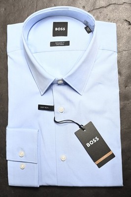 slim fit dress slacks Hugo Boss Mens Regular Fit Dress Shirt Large Lennie_2 NWT $165 –  BAYSUPERSTORE main image 1
