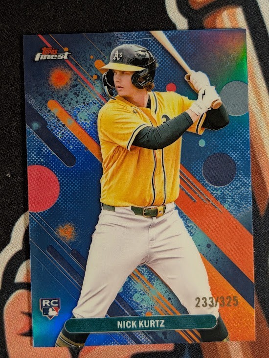 2025 Topps Finest - Common Nick Kurtz #10 Sky Blue Refractor /325 (RC)