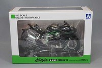 Aoshima Skynet MaßStab 1:12 Druckguss Motorrad Modell Kawasaki Ninja H2...