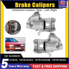 Pair Brake Caliper Rear For Vw Golf Mk2 Gti G60 Mk3 Jetta Mk2 Passa Seat Ibiza