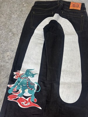Evisu Y2K Wide Leg 2000s Denim Japanese Jeans | eBay