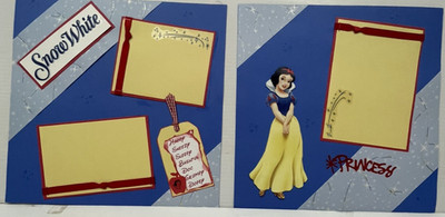 Premade (2) 12 X 12 Disney Snow White Scrapbooking Pages just add pictures