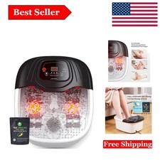 Ultimate Foot Spa Bath Massager with Heat, Bubbles  Red Light