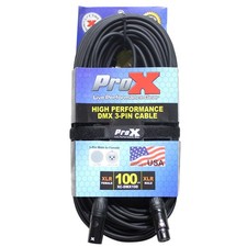 ProX XC-DMX100 100' 3-Pin DMX XLR3-M to XLR3-F High Performance Cable