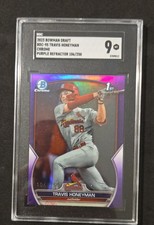 2023 Bowman Draft - Chrome Travis Honeyman #BDC-95 Purple Refractor /250 (RC)
