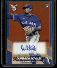 2021 Topps Big League #OAA-SE Santiago Espinal Opening Act Auto Electric Orange