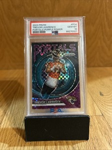 PSA 10 2023 Prizm Portals Purple Power Trevor Lawrence 34/49 Jaguars