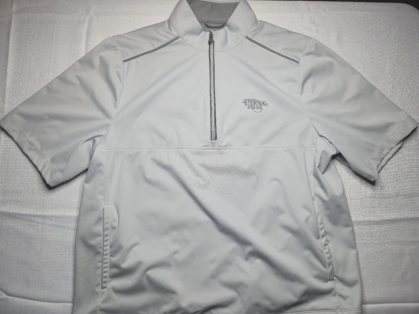Greg Norman Jacket Mens Adult Medium Gray Lightweight Golf Coat Short Sleeve