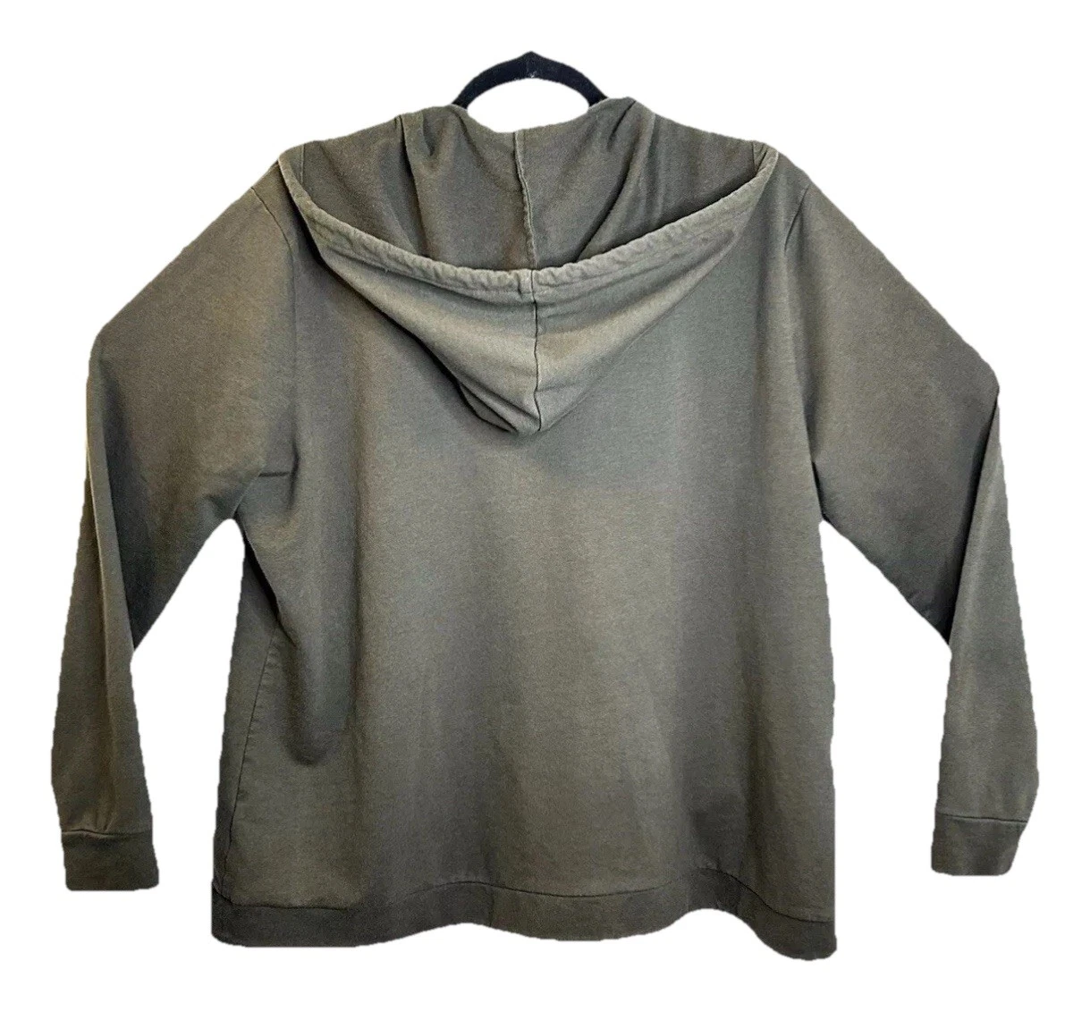 Felpa con cappuccio donna Michael Kors logo grigio grande casual orlo a scoop tempo libero comoda
