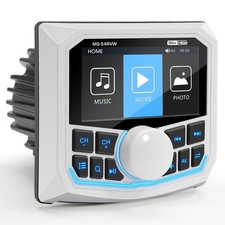 Bluetooth Marine Gauge Stereo Receiver - Weatherproof Multimedia MP5 Player f...