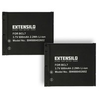 2X Akku FüR Panasonic DMW-BCL7 DMW-BCL7E 600Mah 3,7V