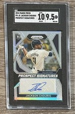 2024 Panini Prizm #PS-JC Jackson Chourio Silver Prospect Sig AUTO 10 SGC 9.5