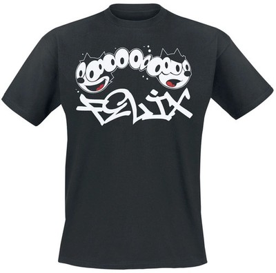 Felix The Cat T-Shirt Herren Comic Strip schwarz
