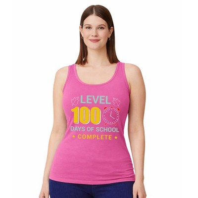 Level 100 Days Of School komplettes Damen Trägershirt Tank Top Geschenk für Sie