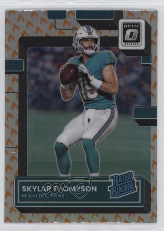 2022 Panini Donruss Optic Rated Fire Prizm Skylar Thompson #276 Rookie RC v9t