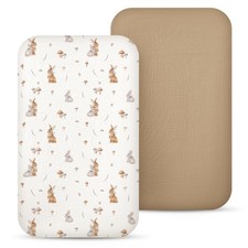 Muslin Cotton Baby Bassinet Sheets Floral Girls Fitted Bedside Sleeper Mat