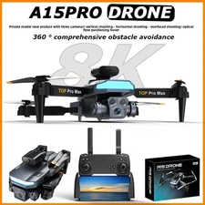 A15Pro Drone with 3 HD Cameras Full Obstacle Avoidance RC Quadcopter
