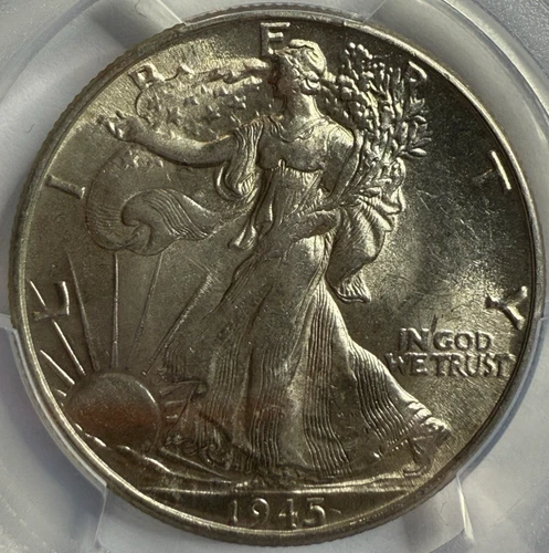 1945 Walking Liberty Half Dollar PCGS MS63 Exact Coin Imaged