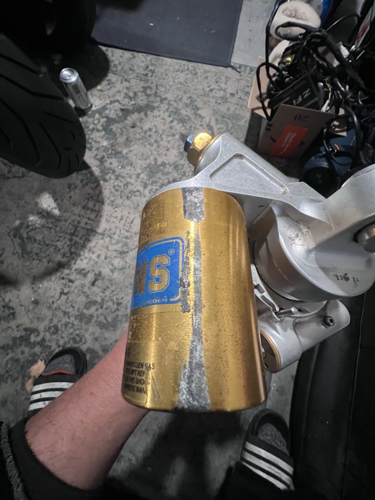 06-16 YAMAHA YZF R6 OHLINS REAR BACK SHOCK ABSORBER SUSPENSION YA6061