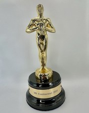 Gold tone Award Trophy Heavy Metal Base W/Removable Plate.