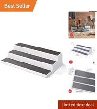 Durable Portable 3-Tier Non-Skid Shelf - Ideal for Spice and Cosmetics Storage
