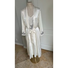 Vintage Jones New York 2-Piece Liquid Satin Peignoir Set
