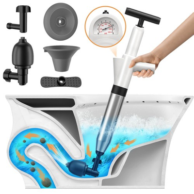 #ad Plunger Drain Clog High Pressure Drain Blaster with Real Time Barometer Po... $45.41