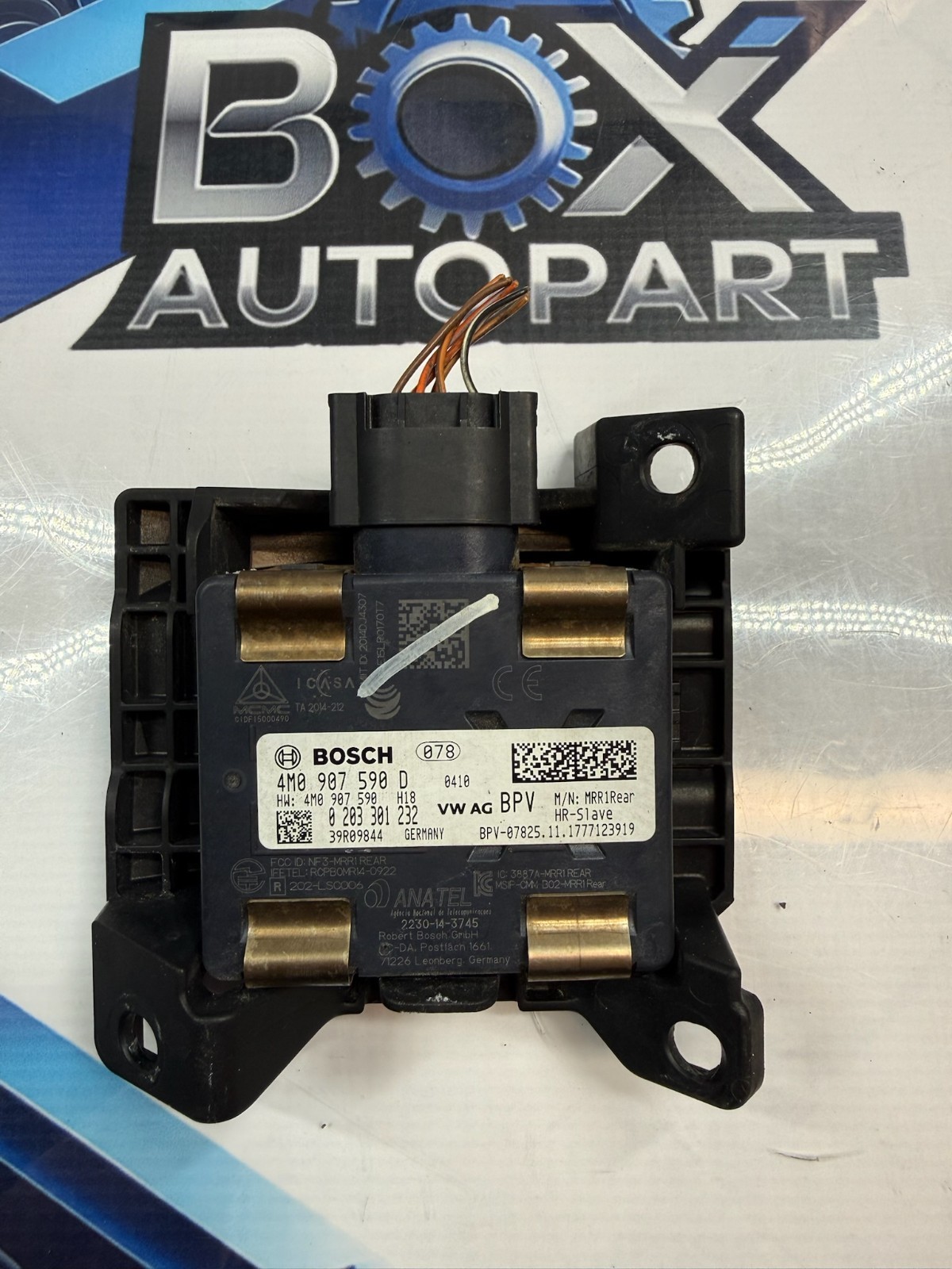 2019 AUDI A4 S4 REAR LEFT BLIND SPOT RADAR SENSOR MODULE UNIT 4M0907590 OEM
