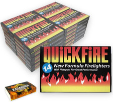 Quickfire Firelighters Bulk Pack &ndash; Hotspot Burners for BBQ, Coal, Wood with Kasa