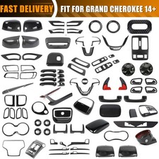 Carbon Interior Exterior Cover Trim Accessories For Jeep Grand Cherokee 2014-20