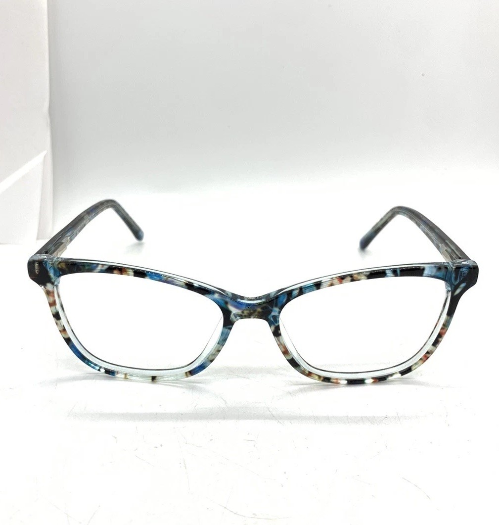 CHELSEA MORGAN CM 9002 AZURE BLUE TORT AUTHENTIC DESIGNER EYEGLASSES 53-16 Y44