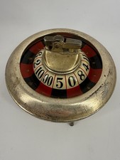 Vintage Roulette Wheel Table Lighter 1960's era Monte Carlo Spinning Man Cave
