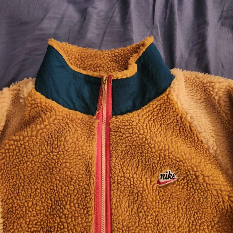Vintage Nike Heritage Sherpa Fleece Full Zip Jacket Size XXL 2XL - Image 2 of 4