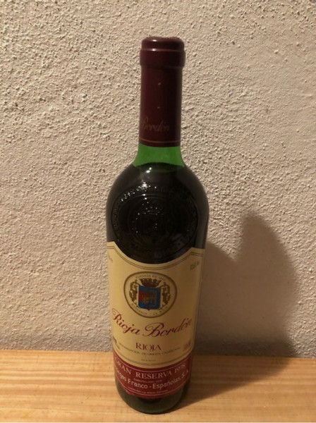Botella de vino / Wine Bottle RIOJA BORDON Gran Reserva 1978