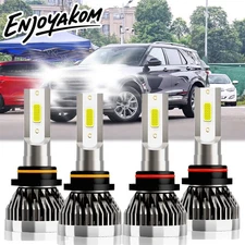 For Ford Explorer 2002-2005 LED Headlight Bulbs High Low Beam Light Kit 6000K 4x