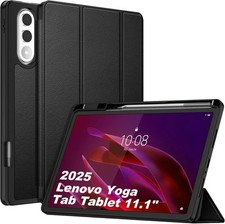 Case for Lenovo Yoga Tab 11 inch 2025 Soft TPU Back Slim Trifold Stand Cover