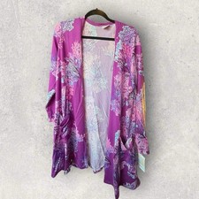 Lularoe Caroline Cardigan Sweater XL Pink Coral Pattern NWT