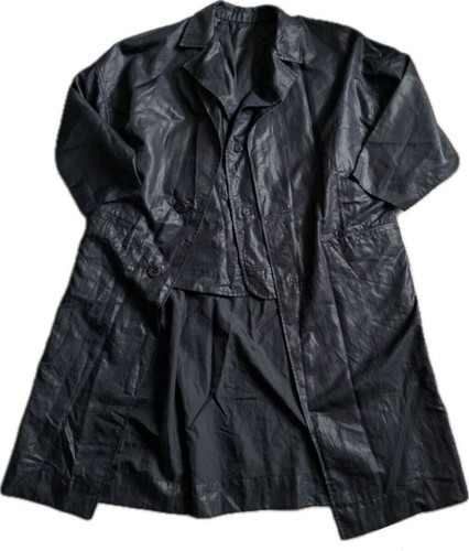 Issey Miyake Men, Issey Miyake Men 86aw 80s Squid Coat Wind Coat Nylon Black Vintage (Jacket Blous