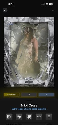 Topps WWE Slam 2026 Chrome Sapphire Black Base Nikki Cross /10