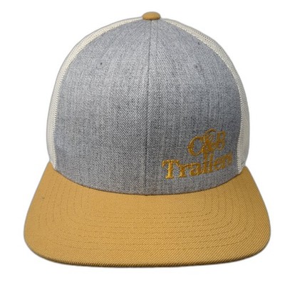 C&B Trailers Snapback Trucker Hat Multi One Size Adjustable Mesh Back Richardson
