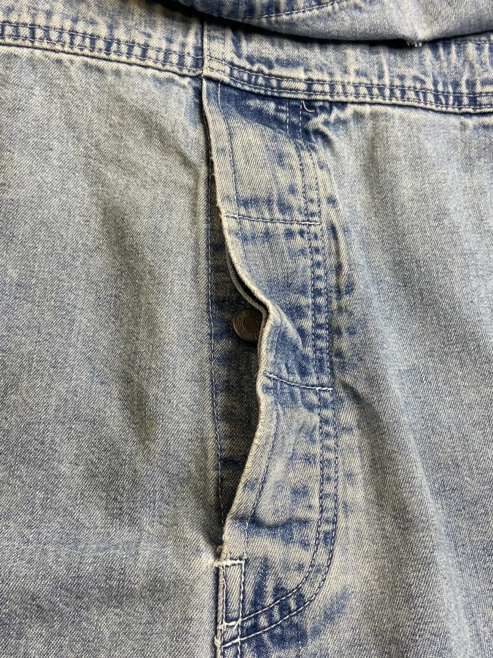 复古 90 年代间隙工作服 XL 码。 男式纽扣门襟浅水洗蓝色牛仔裤农民 — 第 4/4 张图片